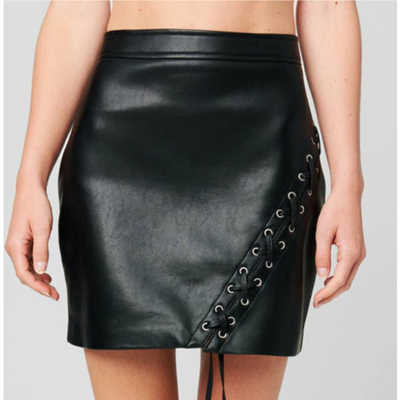 Blank NYC Dresses & Skirts - Blank NYC Spend The Night Skirt Mini Faux Leather Black 29